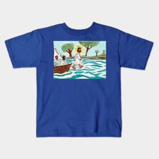 Jesus Walking on Water Kids T-Shirt